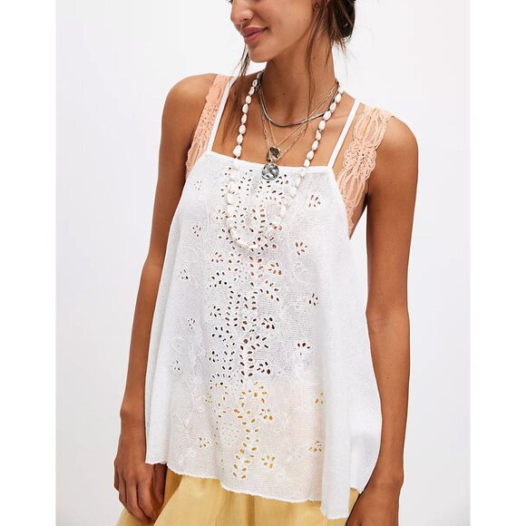 FREE PEOPLE Last Dance Apron Top / Ivory - Picture 1 of 8